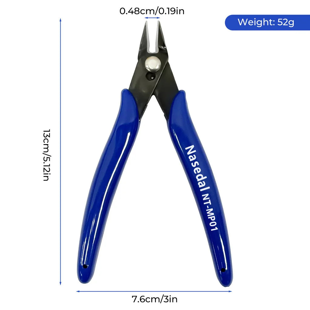 Nasedal Diagonal Pliers Wire Cable Cutters Carbon High Manganese Steel Flush Side Snips for Electrical Electronics Jewelry Tools