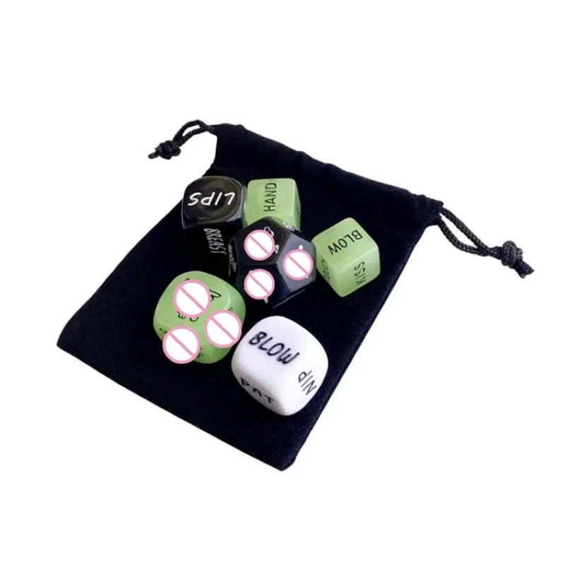 Exotic Sex Dice Toys for Couples - 6/12 Sided Romance Love Flirting Game Adult Entertainment Crap Dice for Bar Erotic Fun