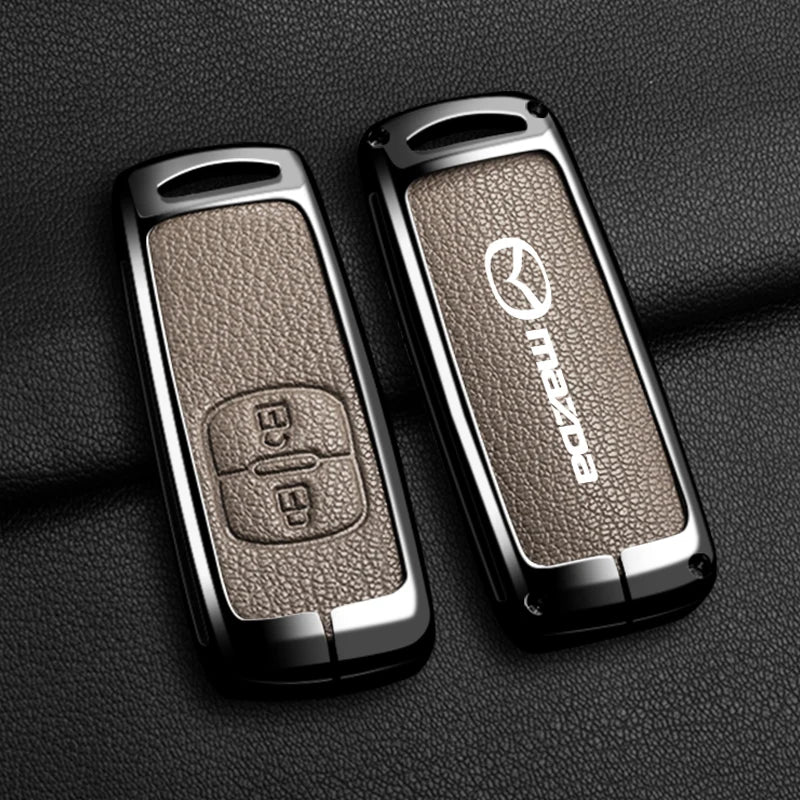 Zinc Alloy Car Key Holder for Mazda Axela Atenza 3 2 6 CX3 CX5 CX30 CX8 CX9 MX5 RX7 RX8 SKYACTIV Remote Protector Car Key Cover