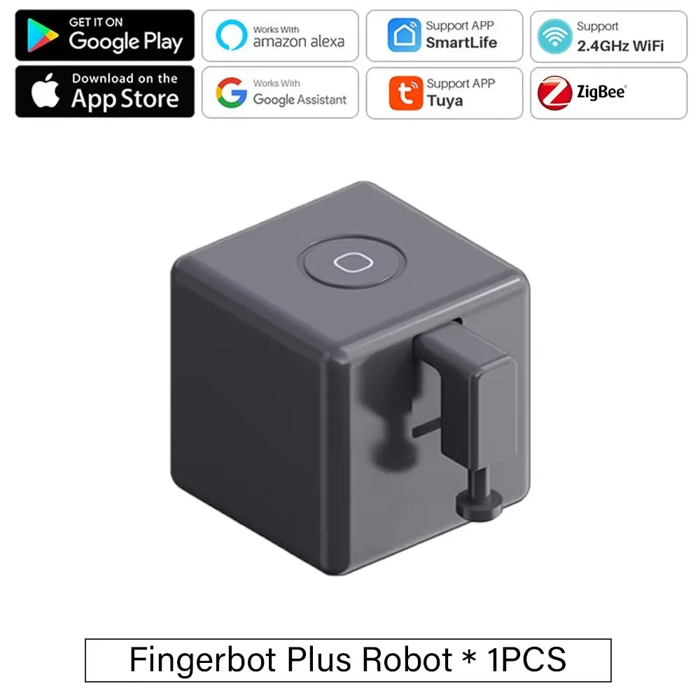 Tuya Zigbee 3.0 Bluetooth Smart Fingerbot Switch Remoter Garage Curtain Button Robot Pusher for Alexa Google Home Voice Assitant