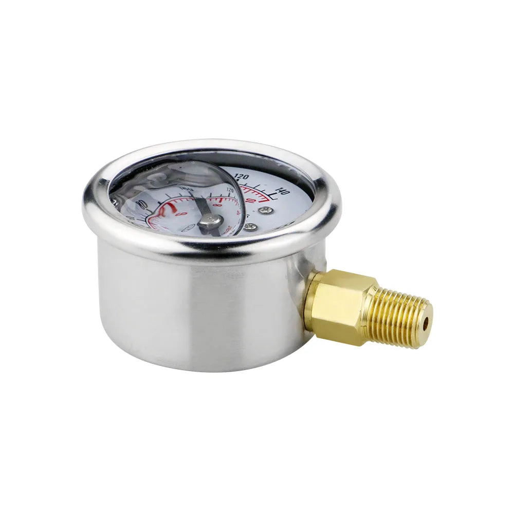 Mairuikesi Glycerin Filled Pressure Gauges manomete 40mm 1/8 Thread Connection Stainless Steel Case hydraulic oil filling meter