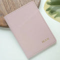 Custom Name Floral PU Leather Slim Passport Holder 26 Letter Card Wallet Travel Document Organizer