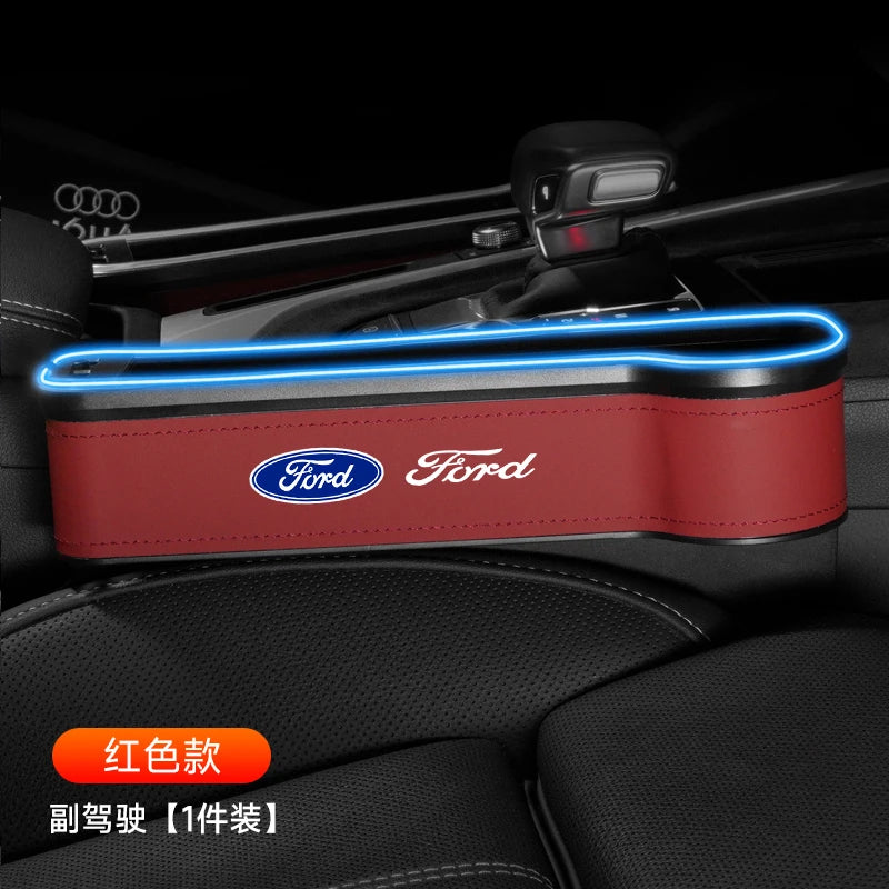 For Ford Mondeo Focus Explorer Escape Kuga Everest Bronco F-150 Ranger Transit Car Seat Gap Light Storage Box