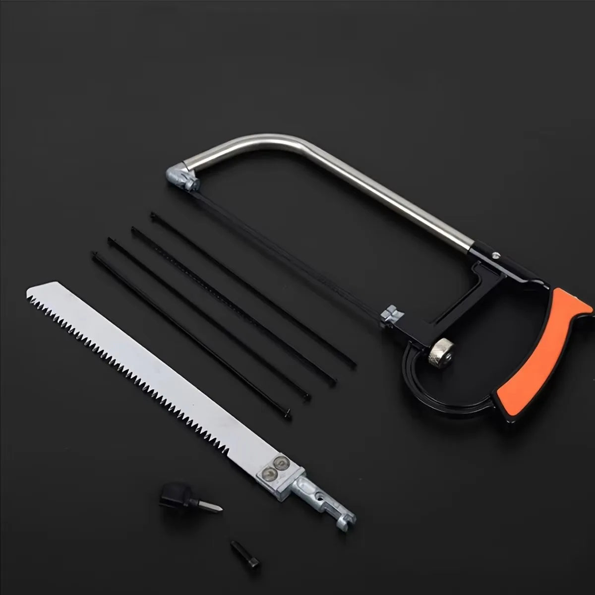 Hacksaw Set, 12 inch Steel Saw with Replaceable Saw Blades and Metal Miter, 3pcs Handsaws (Hacksaw Frame, Mini Hacksaw) for Wood