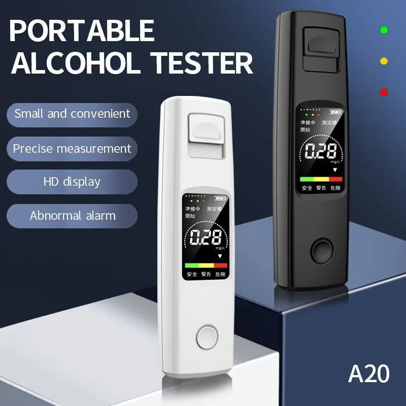 Portable Alcohol Tester Professional High Sensitivity Breathalyzer Alcohol Test Digital Breath Alcohol Tester Type-C Charging