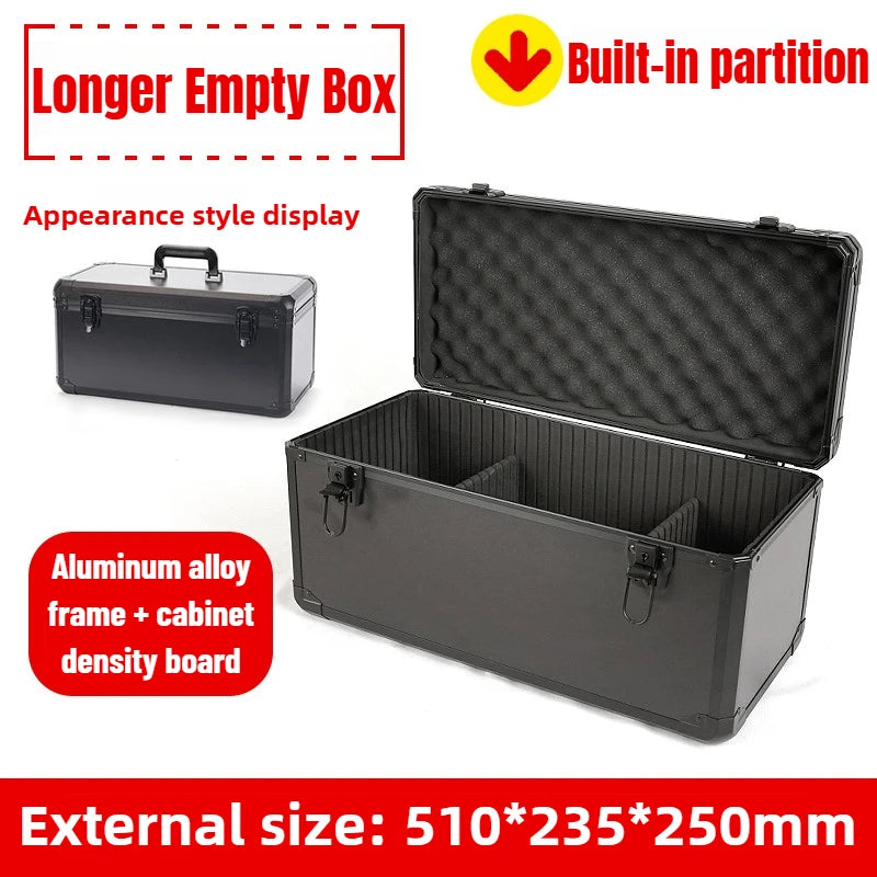 Multifunctional Tools Suitcase Aluminum Toolbox Parts Tool Case with Lock Electrician Accessories Tool Organizer Box for Workers