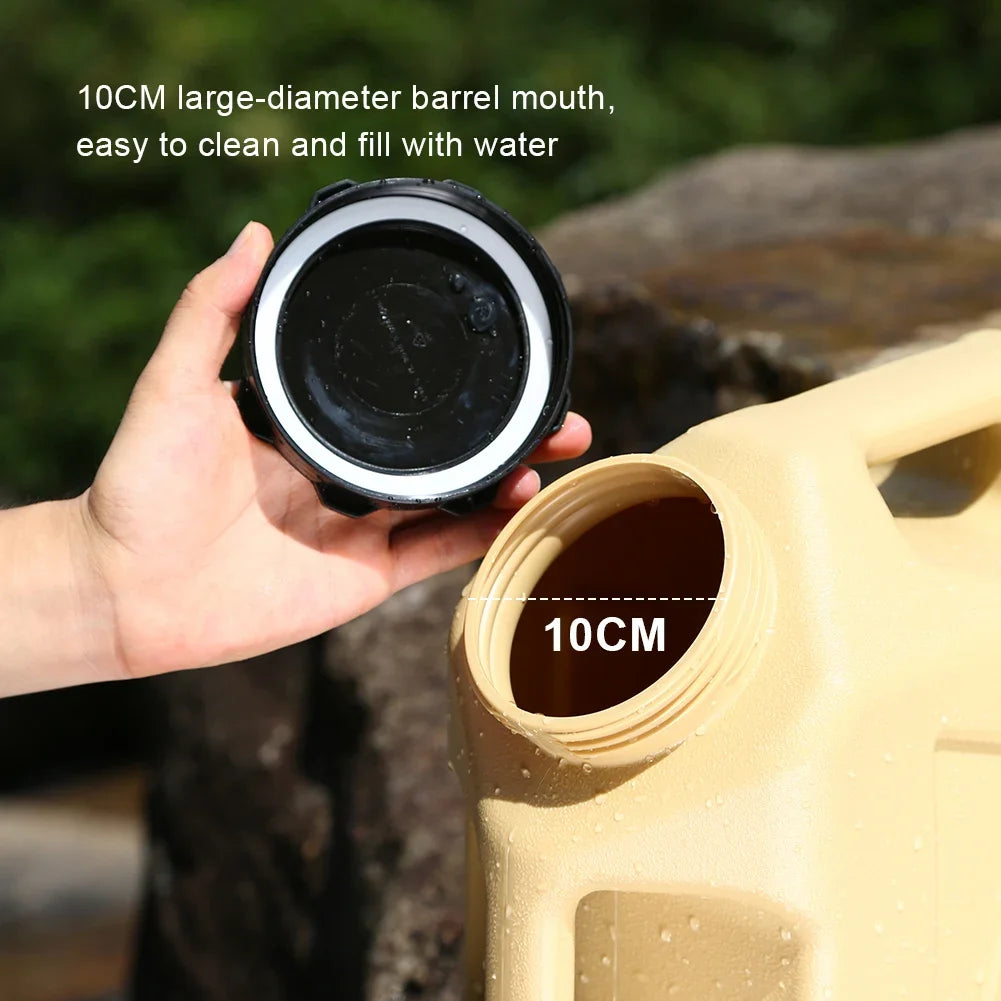 12L Camping Water Container Tank Large Capacity Water Storage Carrier Barrel Portable Vehicle Car Water Bucket with Faucet 대형물통