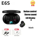 Wireless Earbuds Waterproof Bluetooth Earphones LED Dispay Box TWS E6S Stereo Sports Earbuds Handfree Headphones for Smartphone