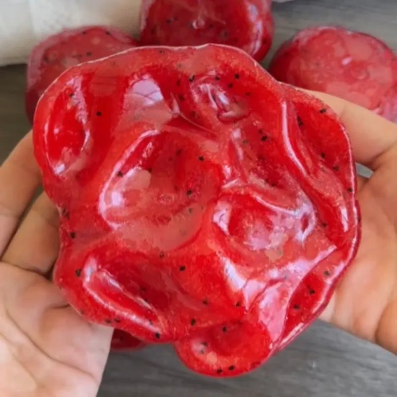 Handmade Watermelon Slushy Squishy Toy Stress Relief Squeeze Toy Soft Slow Rebound  Realistic Fruit Simulation Model Adult Gift