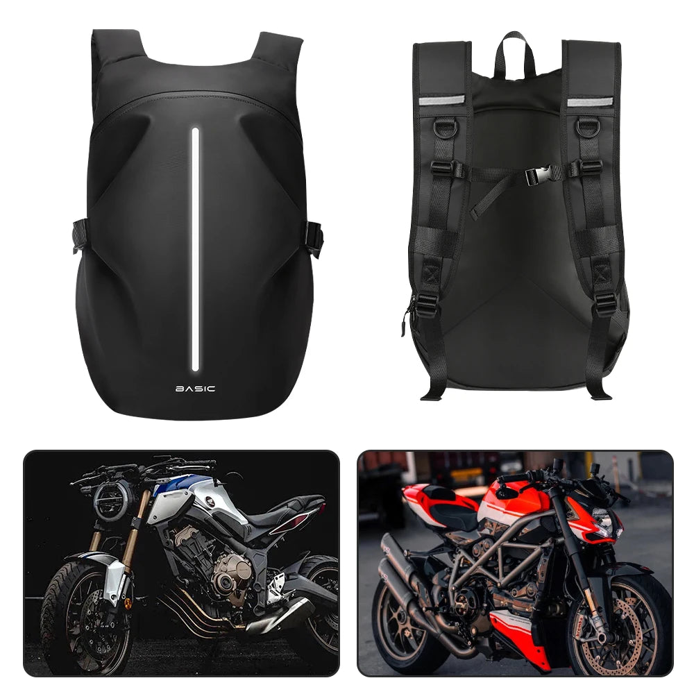 Waterproof Classic Large Capacity Multifunctional Motorcycle Helmet Bag Motorcycle Backpack Reflective Bicycle Travel Bag