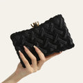 Women Evening Bags Luxury Design Party Wedding Chain Shoulder Bag Fashion Clutch Silk Handbag Purse For Cell Phone Makeups Keys