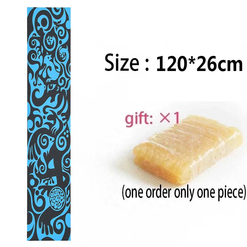 120cm Dancing Longboard Griptapes Long Board Grip Tape Skateboard Griptapes Anti-Slid Sandpaper Colorful Graphic Deck Protective