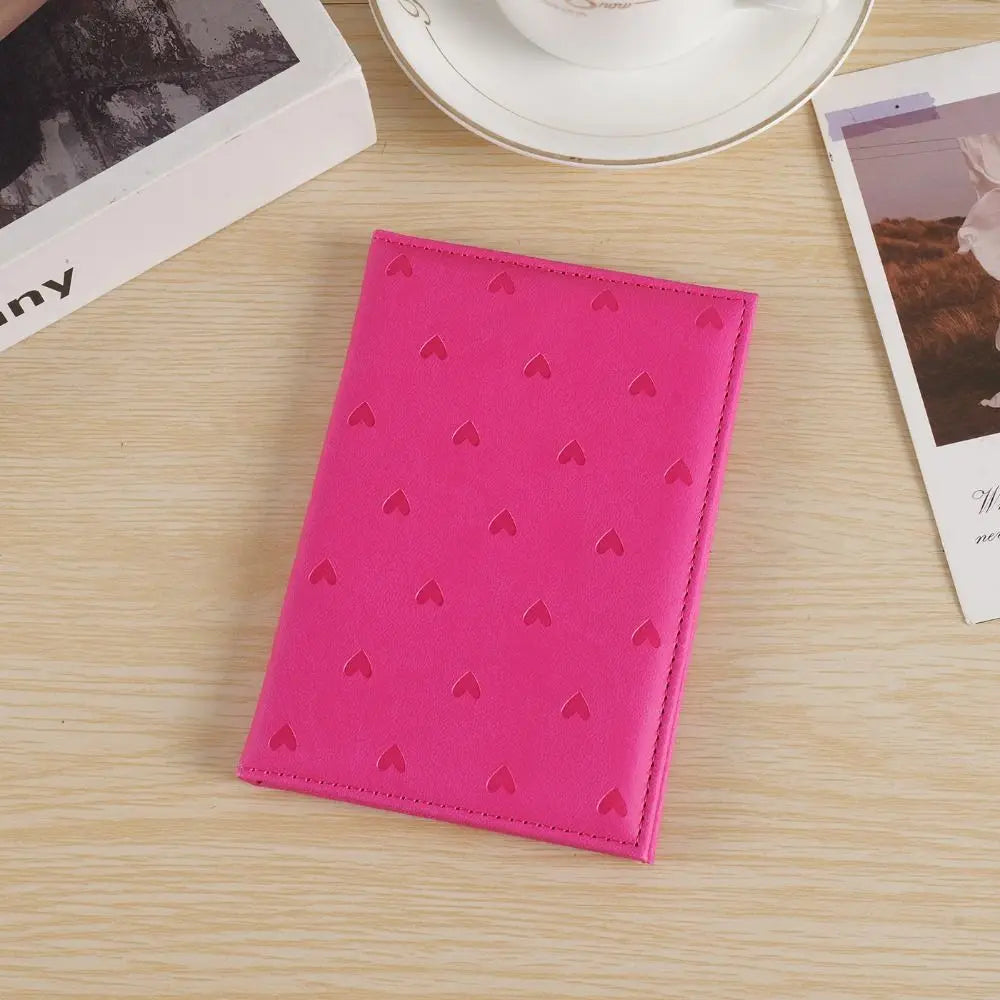 New High Quality Luxury Love Printed Passport Protective Cover PU Leather Portable Document Protector Case Cute Passport Holder