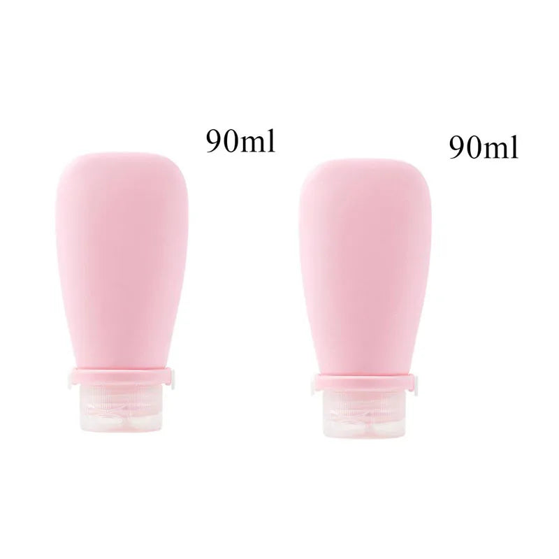 1/2/3pcs 90Ml Travel Silicone Refill Bottle, Shower Gel, Shampoo Refill Bottle, Squeeze Refill Empty Bottle