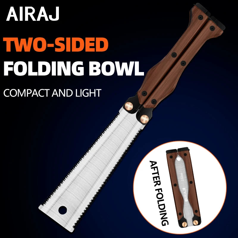 AIRAJ Folding Saw SK5 Steel Pocket Garden Saw Japanese Saw, Flush Cut Trim Saw For Woodworking