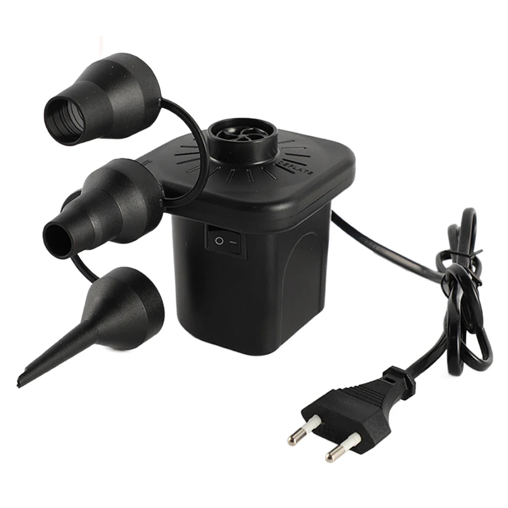 Electric Air Pump with 3 Nozzles Inflator/Deflator Pumps Quick-Fill for Inflatables Air Mattress Bed Couch Swim Ring