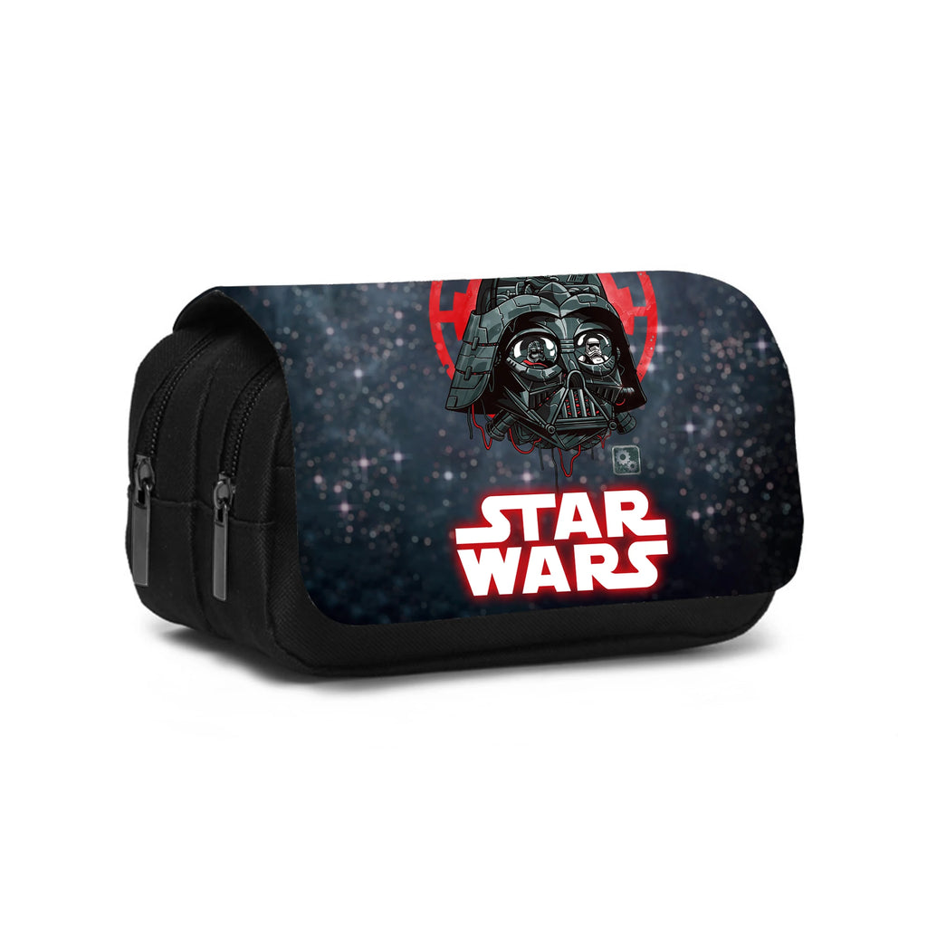 Star Wars Movie Double layered Pencil Case Large Capacity Stationery Organizer Bag for Boy Girls and Students Pen Bag