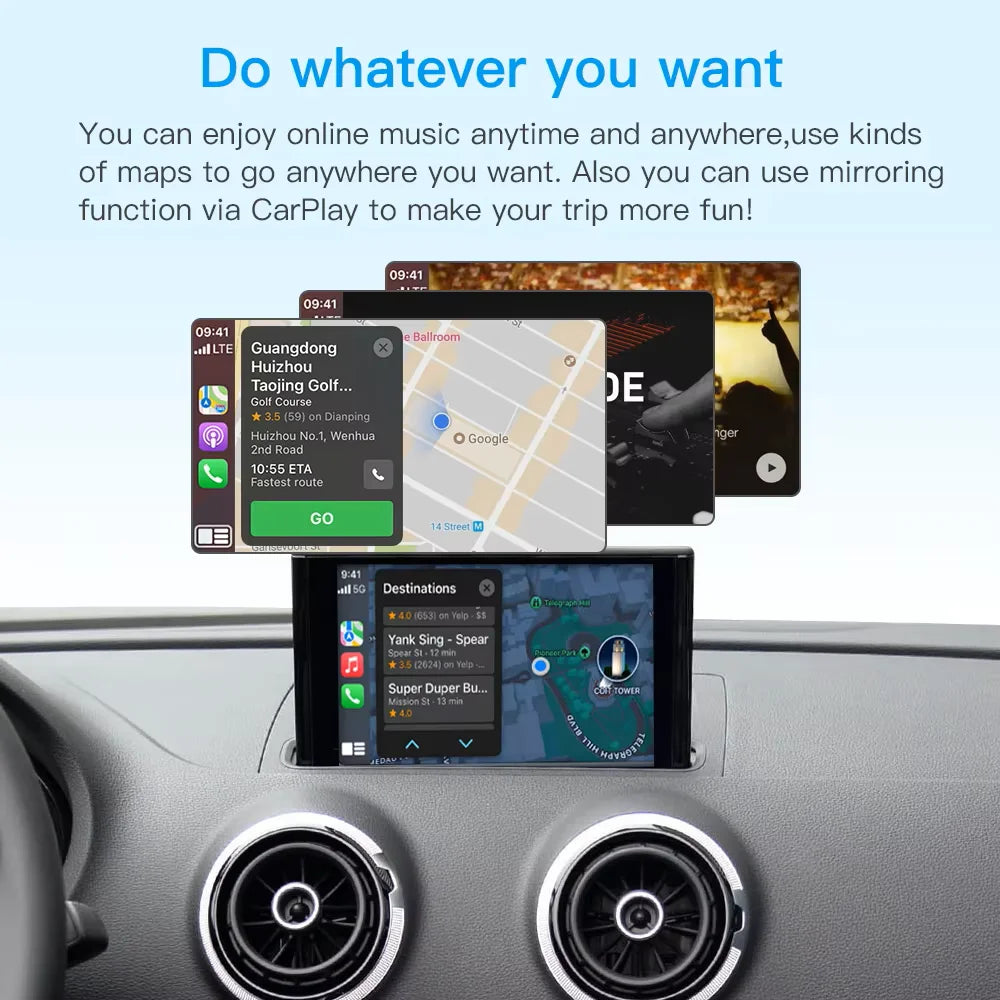 AUTOABC Wireless CarPlay for Audi A3 S3 8V 2013-2018 Android Auto Mirror Link AirPlay Reverse Camera Multimedia Accessorie