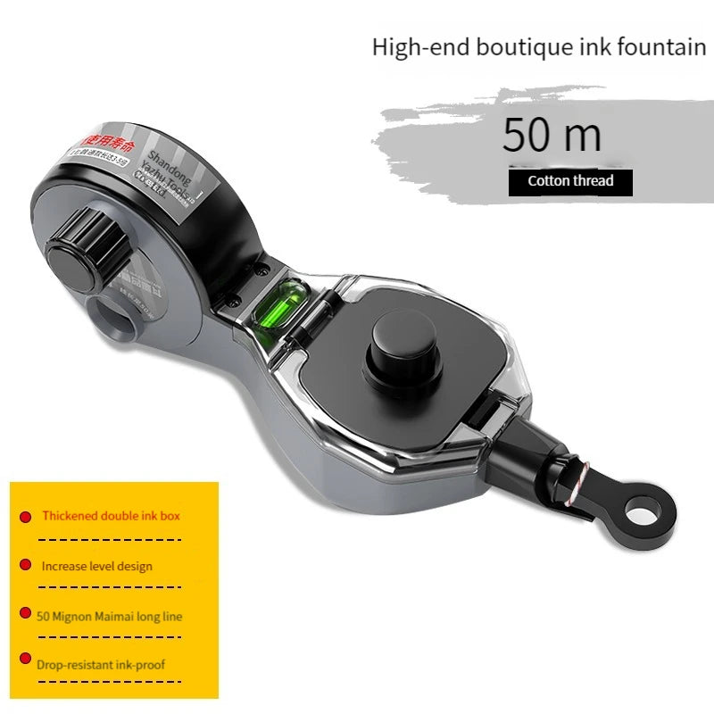 Woodworking Ink Fountain Automatic Drawing Line Marker Carpentry Building Construction Ground Marking Scriber Spirit Level Tools