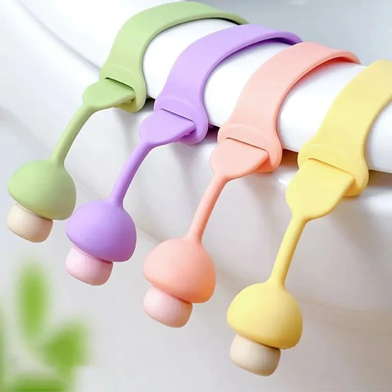 Toilet Seat Lifter, 5 Pcs Silicone Toilet Lid Handle To Lift , Bathroom Toilet Accessories for Home, Office, Hotel,Easy To Use