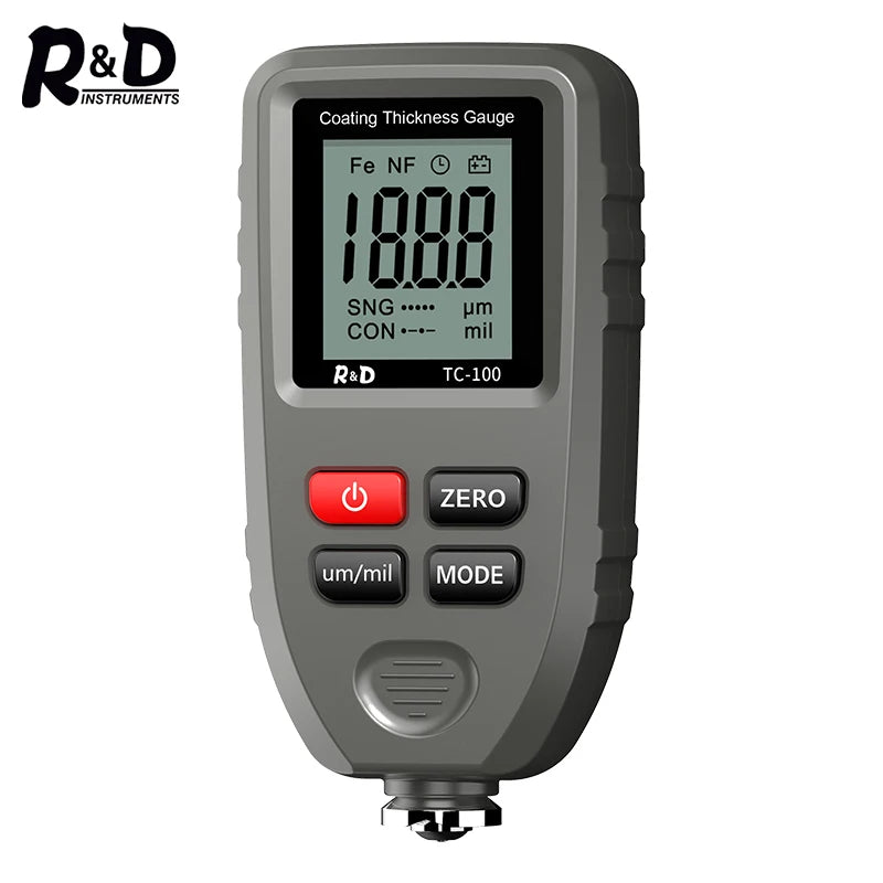 R&D TC100 Thickness Meter Car Paint Film Thickness Tester Measuring FE/NFE Two Manual Automotive Paint Instrument Multi Color