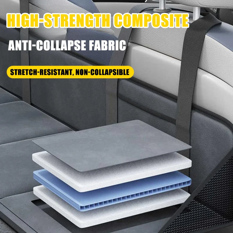 Car Rear Seat Extension Mattress Suv Skin-Friendly Flannel 4-Layer Non-Inflatable Travel Bed Universal for Traveling/Camping