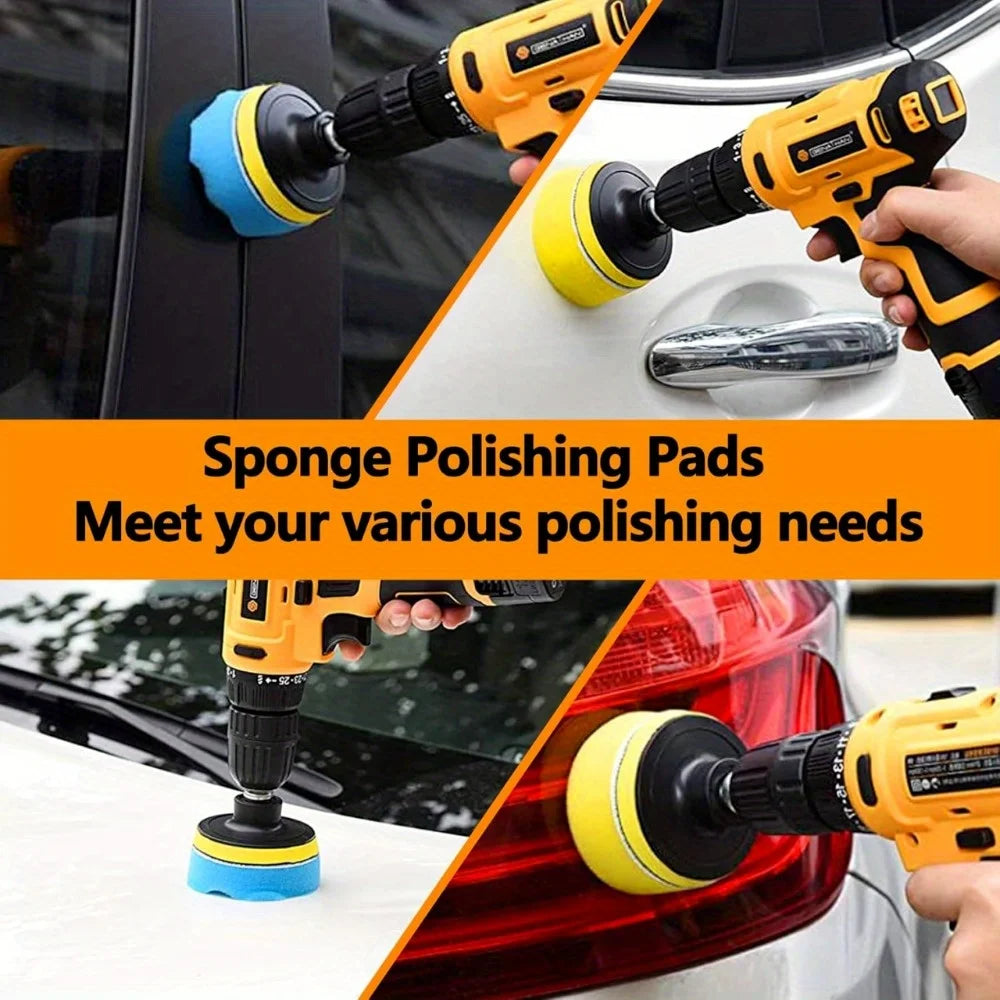 New Car Cleaning Kit Scrubber Drill Detailing Brush Set Air Conditioner Vents Towel Polisher Car Auto Detailing Tools