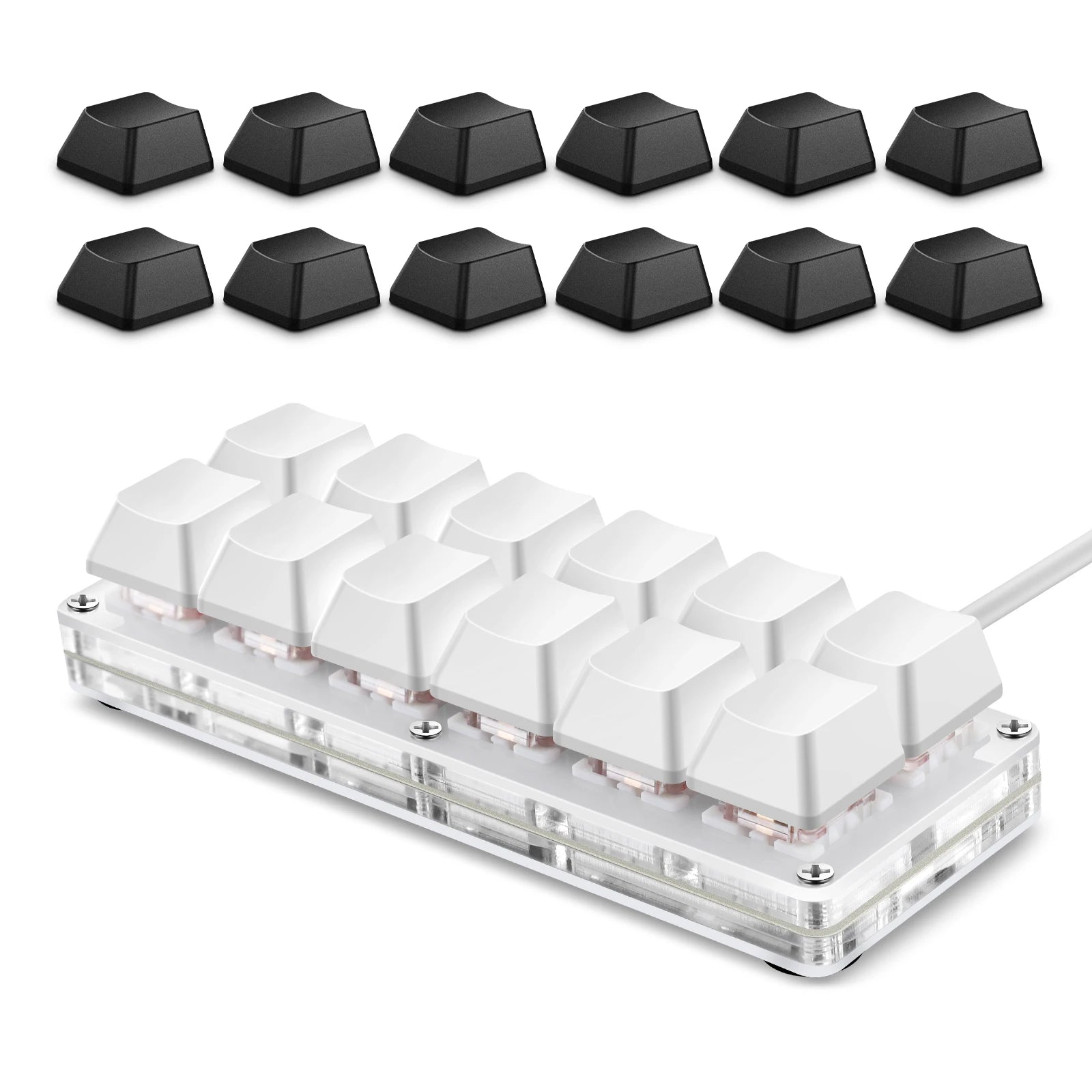 12 Keys Mini Game Mechanical Gaming Keyboard One Handed Keypad USB-C Wired OSU Keypad Programmable Hot Swappable Keyboard