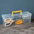 Portable Plastic Hardware Tool Box Transparent Tool Organizer Tool Storage Box Household Toolbox Parts Box