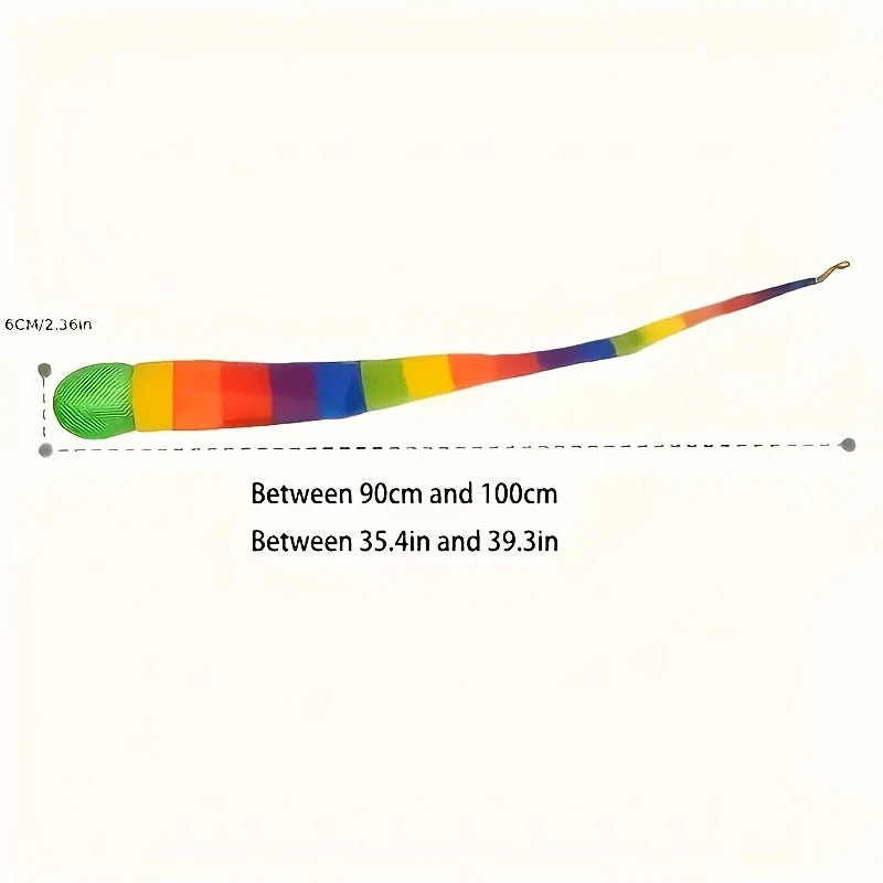 3/1PCS EVA Foam Rainbow Flying Tail Ball Outdoor Throwing Game Toy Soft Catch Toss Toy for Boys Girls