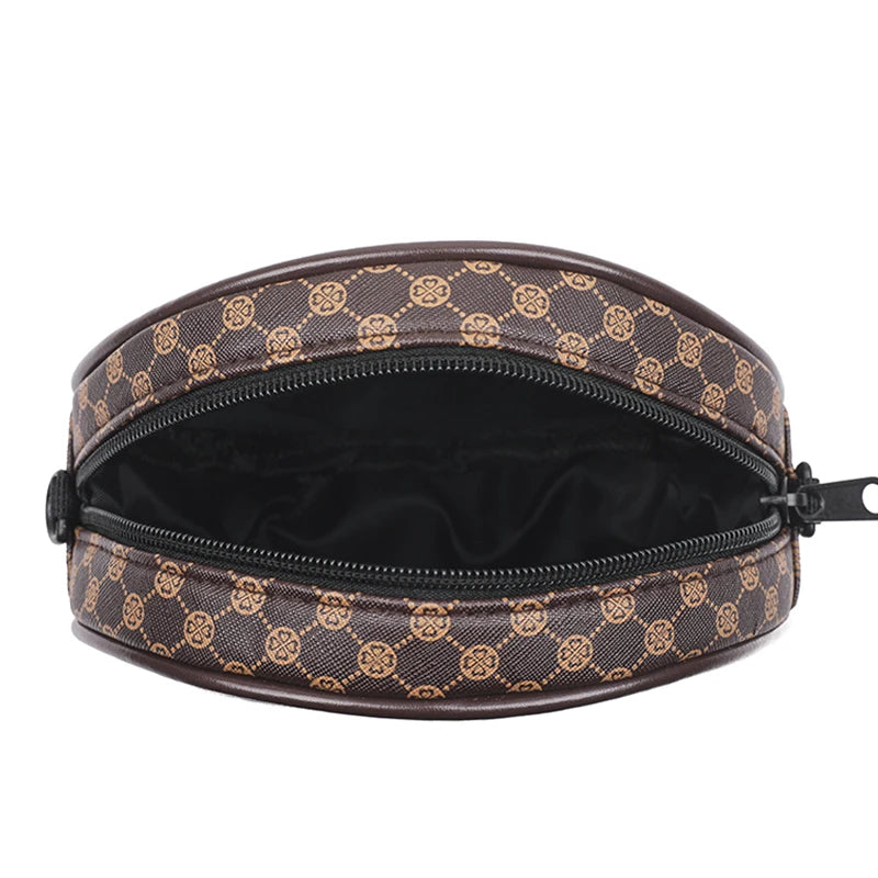 Neutral style round-shaped bag for men and women. Women's shoe bag with a single pocket. Suitable for travel.
