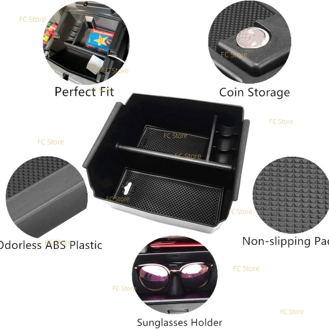 For Jeep for Wrangler JK and JKU Accessories 2011-2018 Center Console Armrest Storage Box ABS Tidying Tray Organizer Car