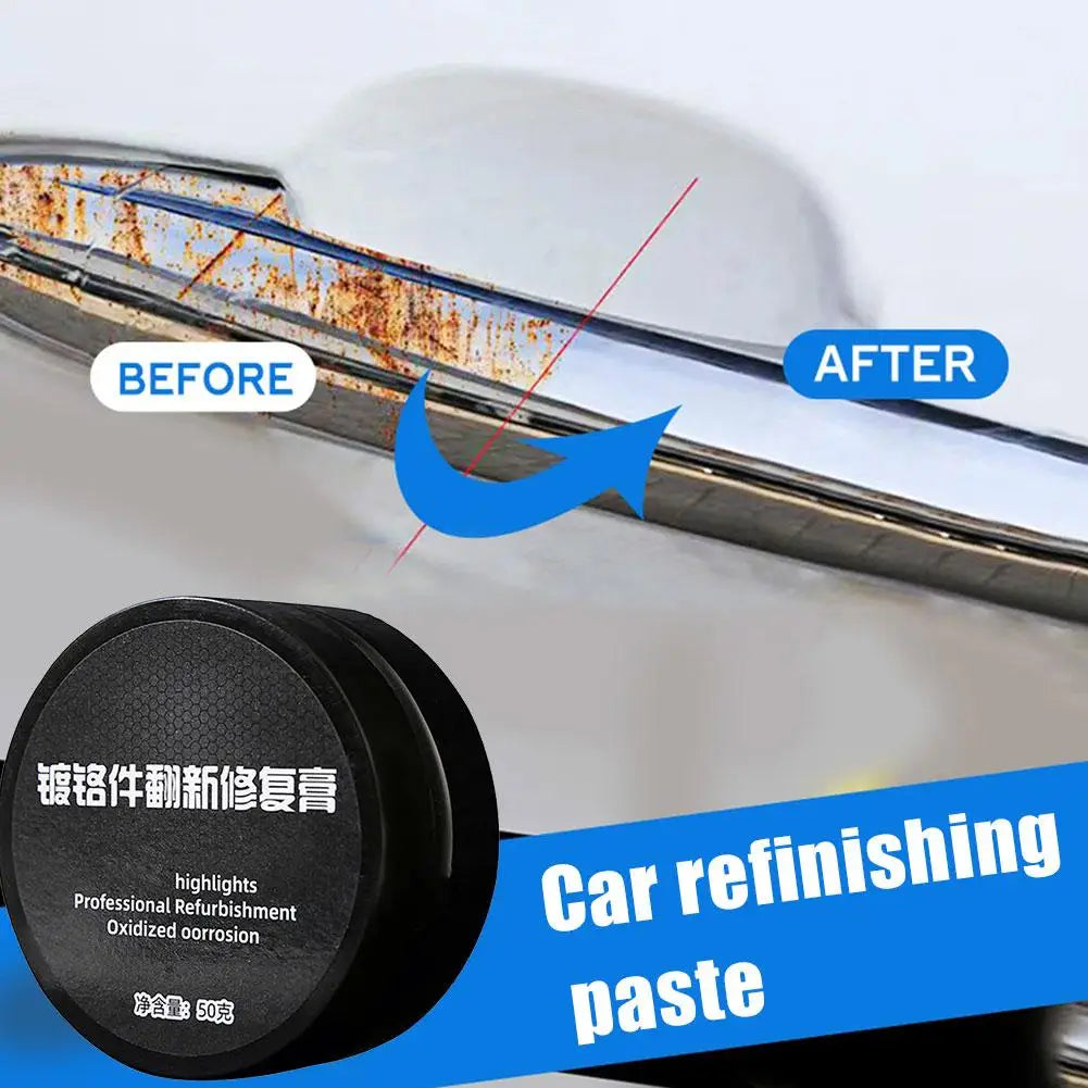 Polish paste for chrome plated car repair, door handles, window frames, logo scratches, restore brightness metal surfaces, M3T6