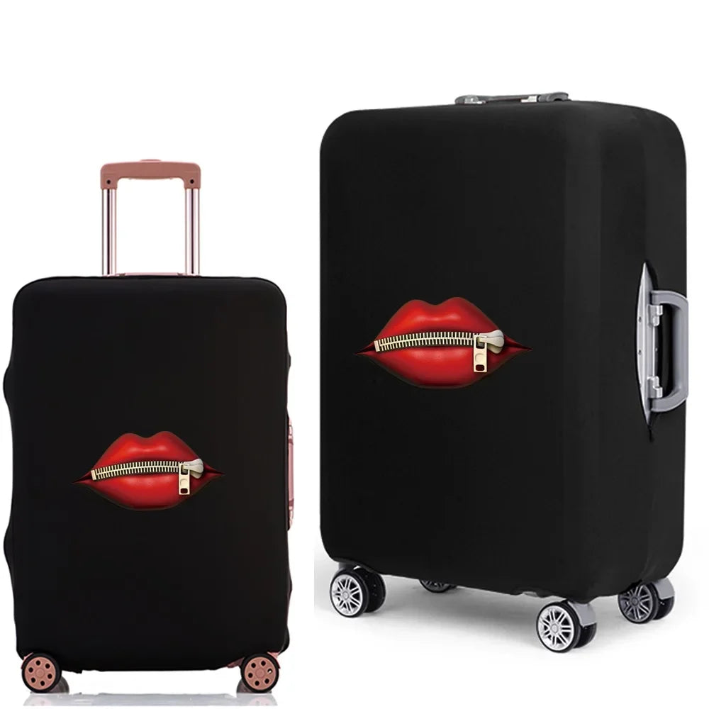Luggage Protective Cover Thicken Elastic Luggage Dust Case Bag for 18-28 Inch Travel Suitcases Mouth Pattern Travel Accessories