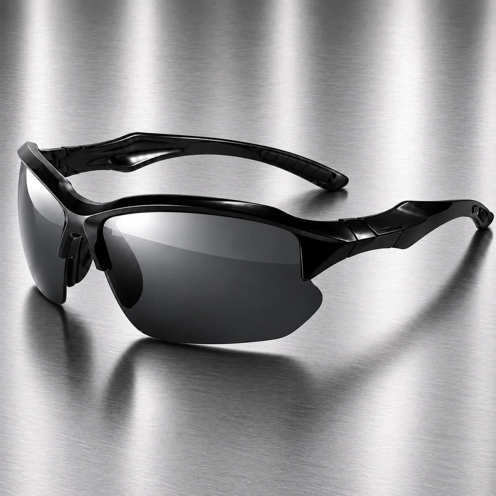Men Polarized Sports Sunglasses UV400 Half Frame Cycling Driving Glasses Lightweight Outdoor Fishing Running Sun Shades
