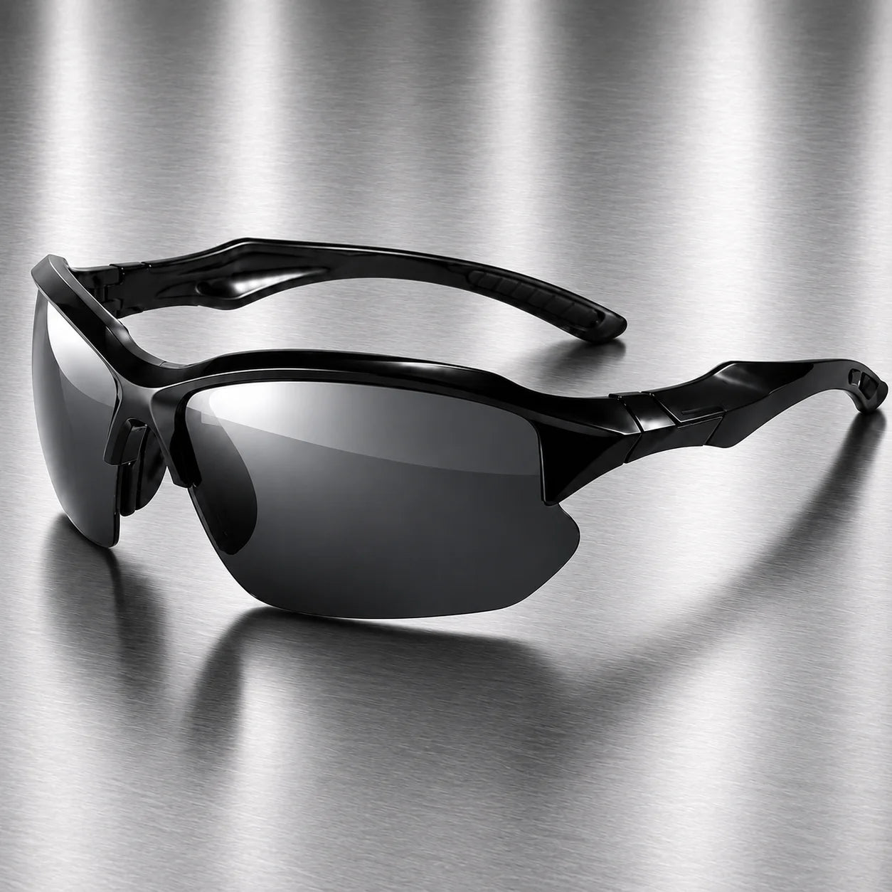 Men Polarized Sports Sunglasses UV400 Half Frame Cycling Driving Glasses Lightweight Outdoor Fishing Running Sun Shades