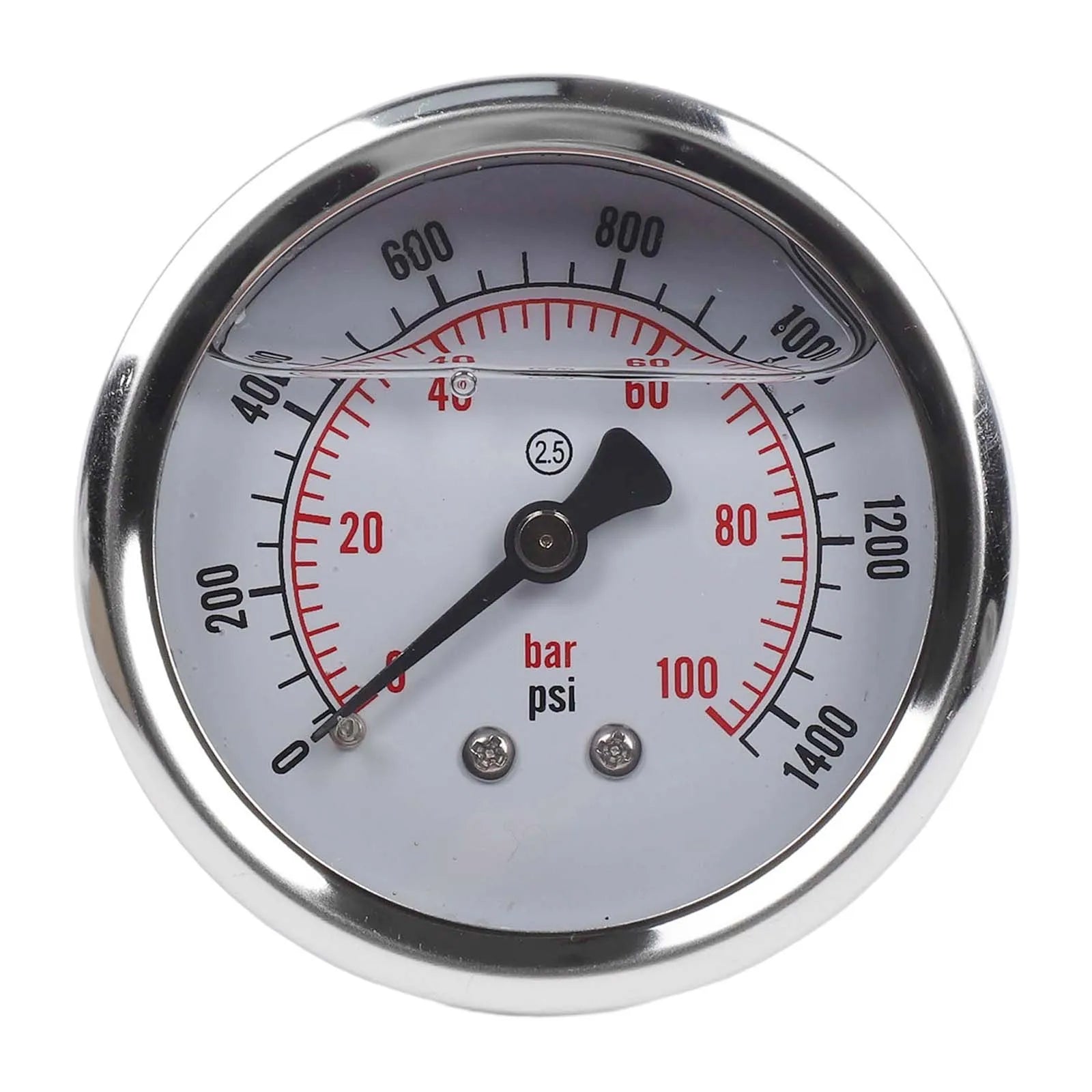 60mm Pressure Gauge Hydraulic Vacuum 0 100 Bar PSI with Brass Connector and Stabilized Glycerine Filled Movement