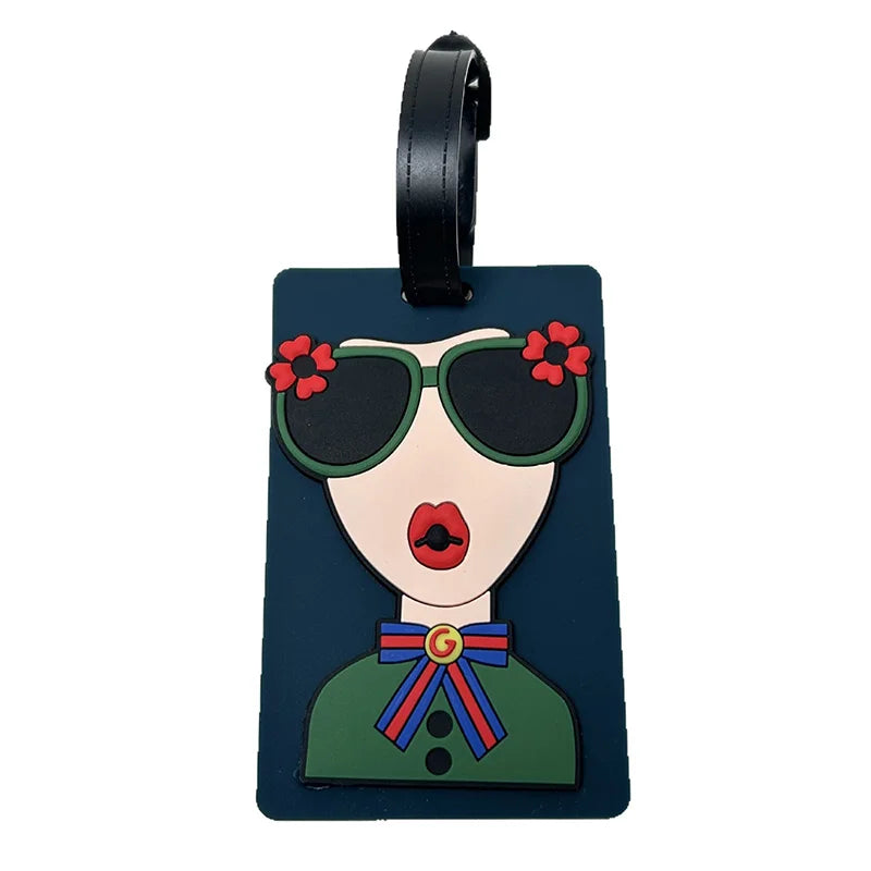 New Design Creative Modern Goddess Travel Accessories Luggage Tags Suitcase Fashion Silicon Portable Travel Label Tag