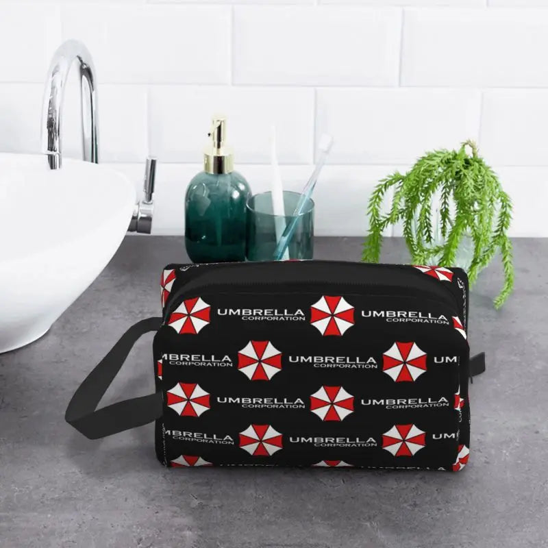 Umbrella Corporation Travel Storage Bags Portable Toiletry Bag Reusable Waterproof Makeup Cosmetic Bag Pouch for Women Men