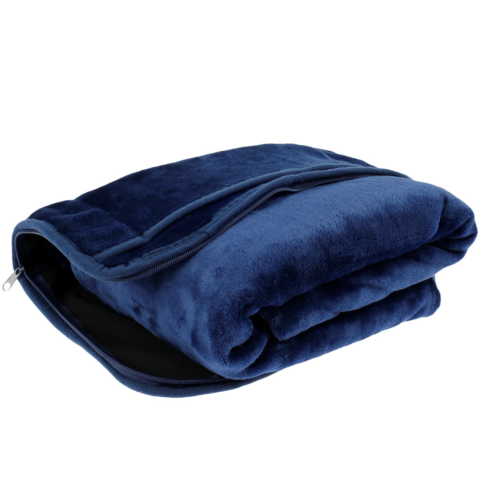Portable Travel Blanket Soft Flannel Airplane Blanket Foldable 2 In 1 Travel Pillow and Blanket Set Plane Car Travel Accessory