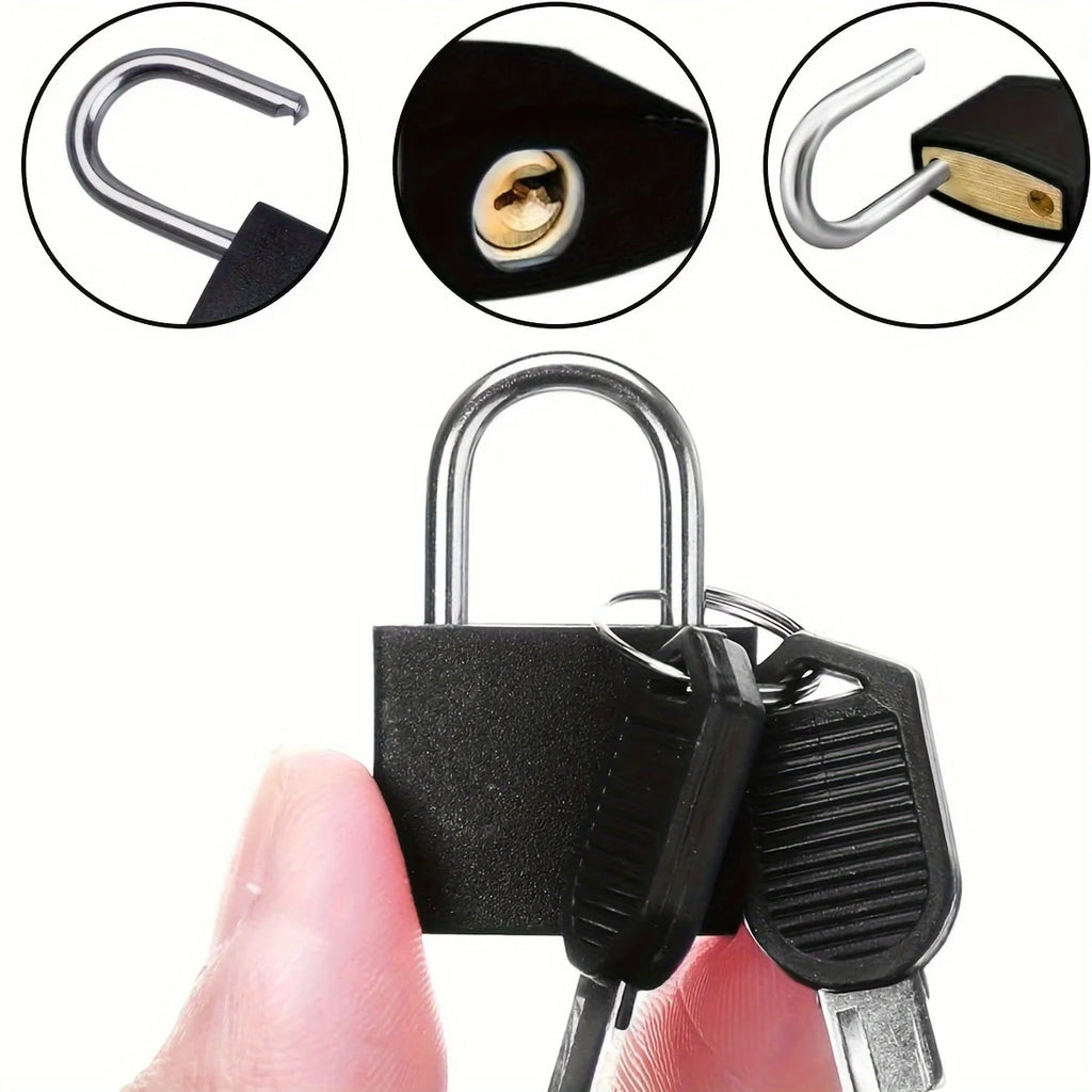 3/6Pcs Mini Colorful Padlock with 2 Keys Small Suitcase Lock Luggage Bag Drawer Cabinet Backpack Locks
