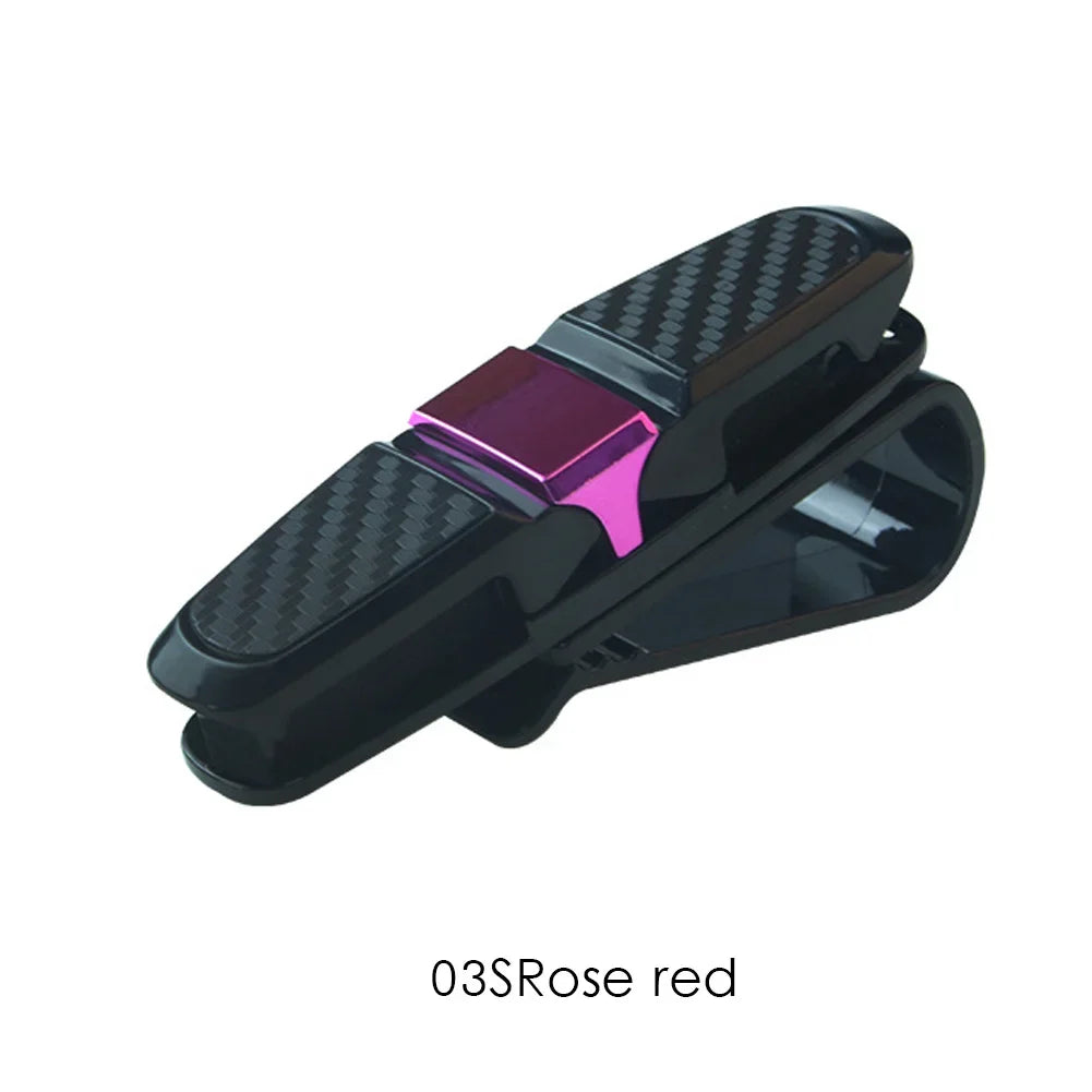 Car Glasses Case Auto Sun Visor Glasses Holder Sunglasses Clip Card Holder Eyeglasses Accessories Car Accessories Interior