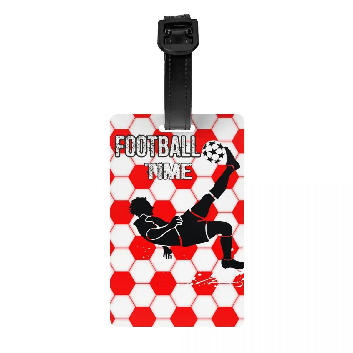 Custom Cool Soccerly Footbally Print Luggage Tag With Name Card Privacy Cover ID Label for Travel Bag Suitcase