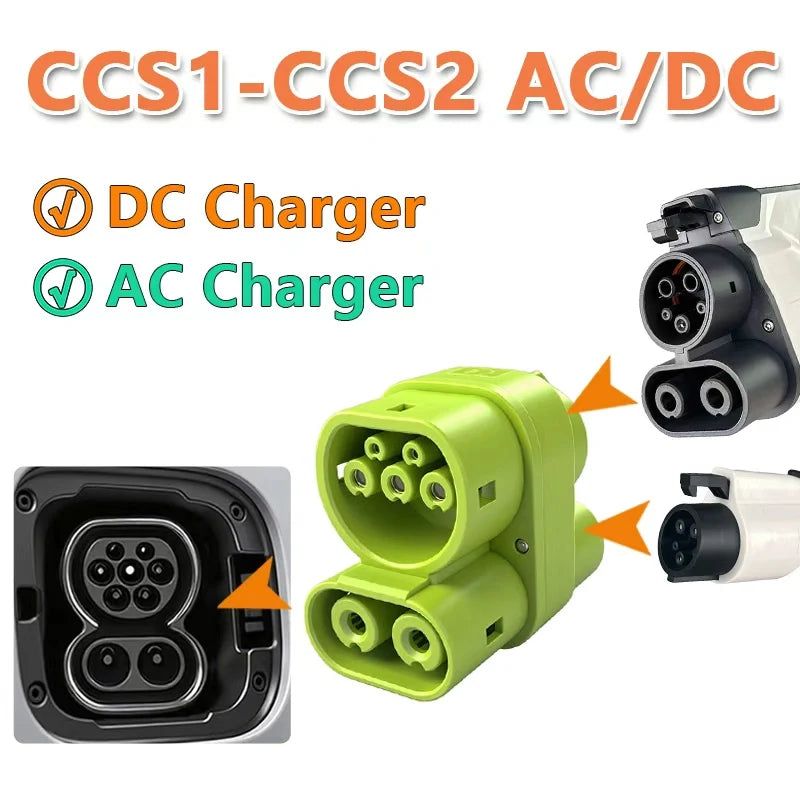 EVqiaoyi CCS1 to CCS2 Adapter Supports AC and DC 400A 1000V a CCS2 Suitable Fast Charging Adaptador