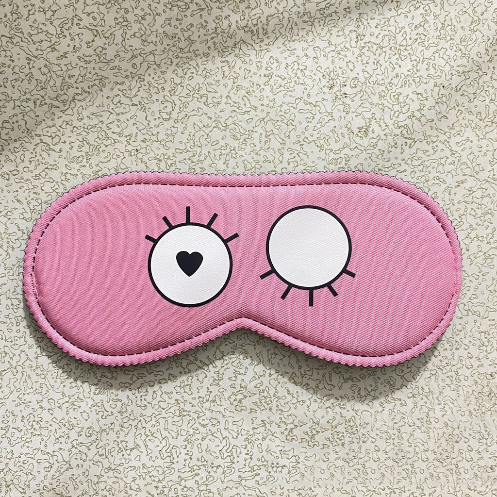 Cute Cartoon Sleep Mask Light Blocking Comfort Concave Eye Blindfold Soft Travel Sleeping Eye Mask for Women Men