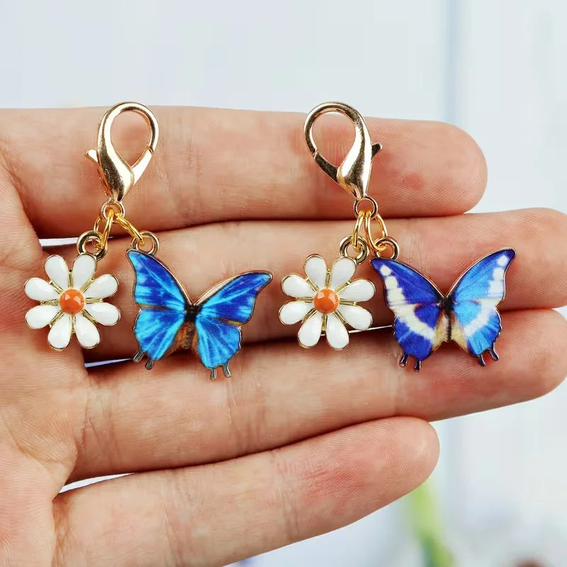 12 Pieces of Charming Butterfly Keychains, Suitable for Backpack Decoration, Bag Accessories, Birthday, Party Gifts.