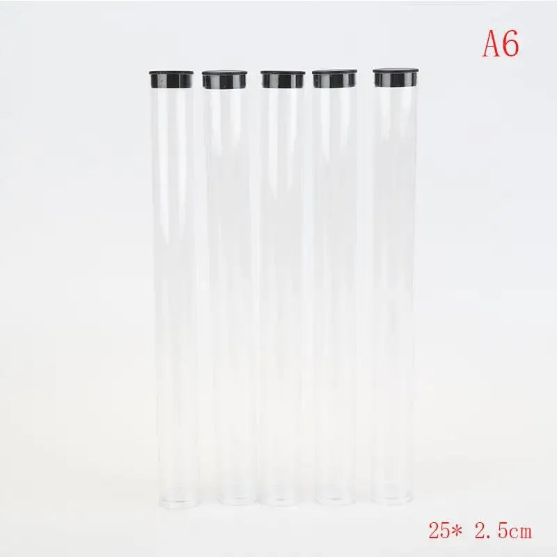 Hot Sale For Travel/Camping/School/Home Clear Travel Toothbrush Case Storage Tubes With Lids Portable Toothbrush Holder 5pcs