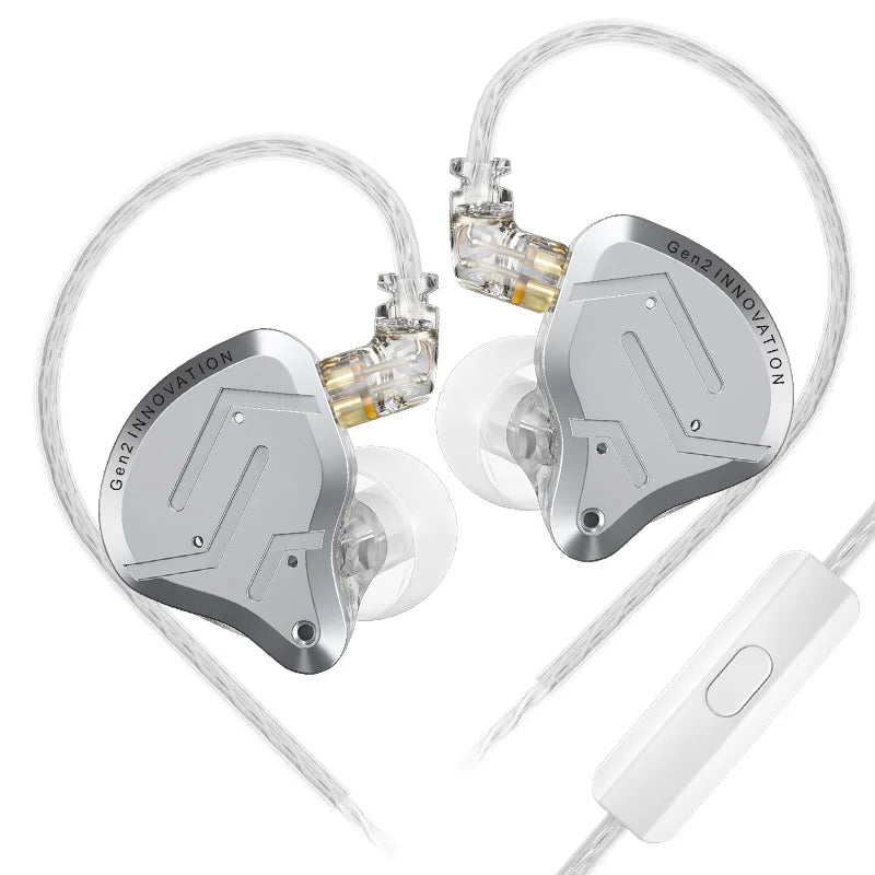KZ ZSN Pro 2 Hybrid Drive 1BA+1DD In Ear Metal Earphones HIFI Bass Headset Monitor Earbuds Sport Noise Cancelling