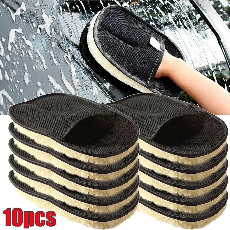 Microfiber Wool Soft Auto Car Washing Glove Cleaning Car Cleaning glove Motorcycle Washer Care Car paint Wash care tools