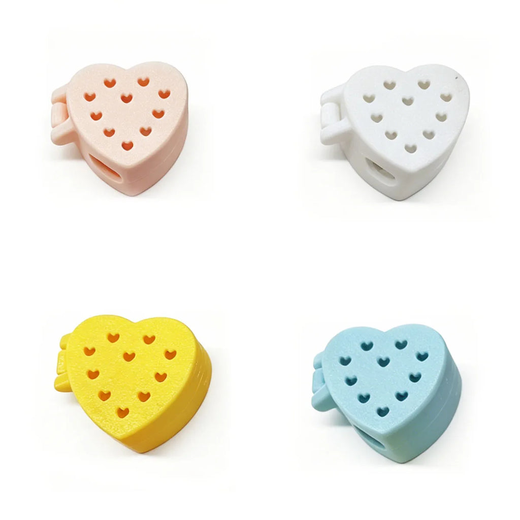5pcs heart-Shaped Breathable Electric Toothbrush Head Protector, Travel Storage Case, Dust Cover, Lightweight
